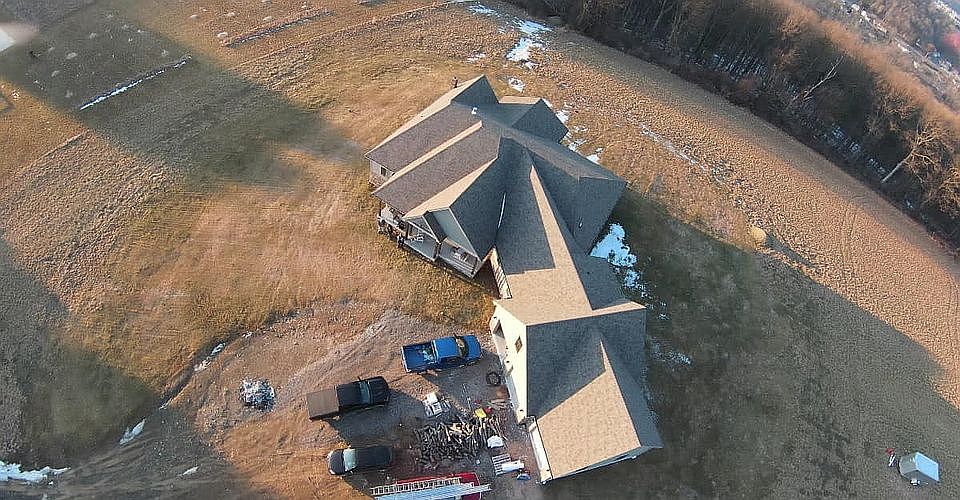 Arieal view of property