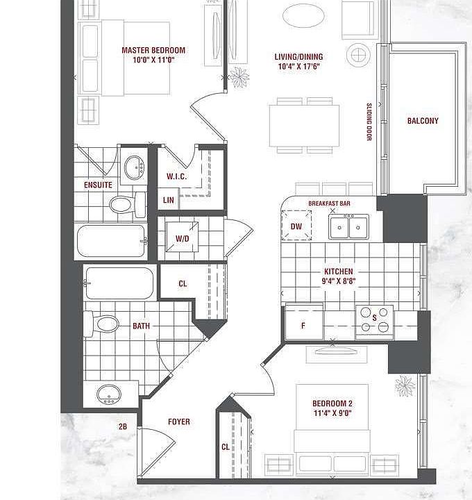 2nd image of 349 Rathburn Rd W #1605