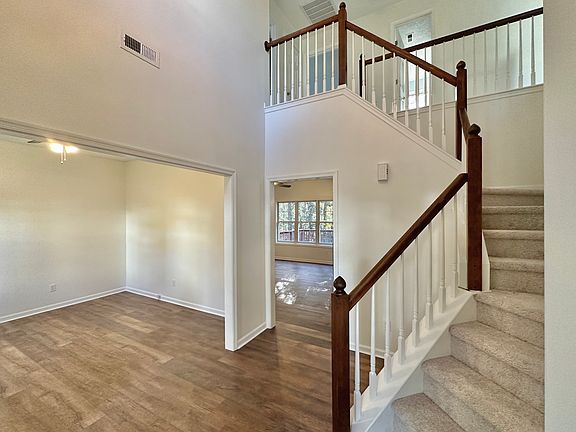 Staircase and living room/ office