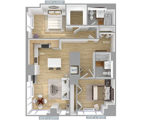 Floor plan Furnished-f-B2-1083