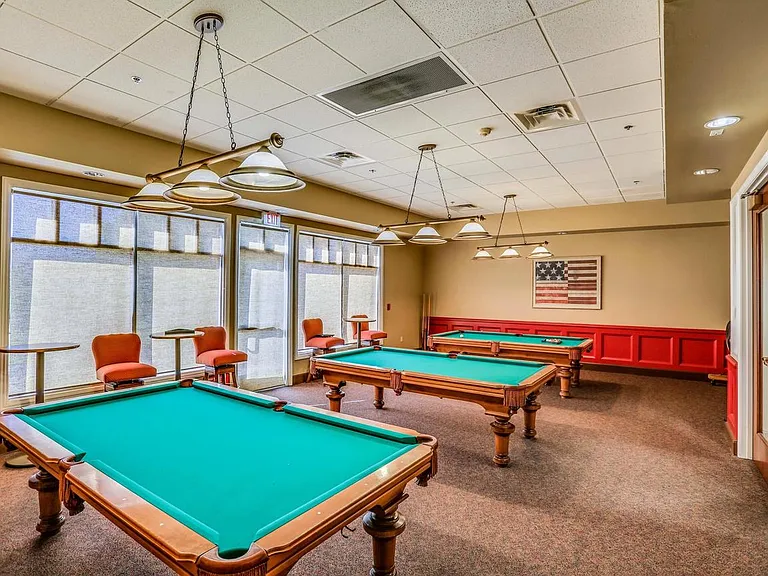 Clubhouse pool tables
