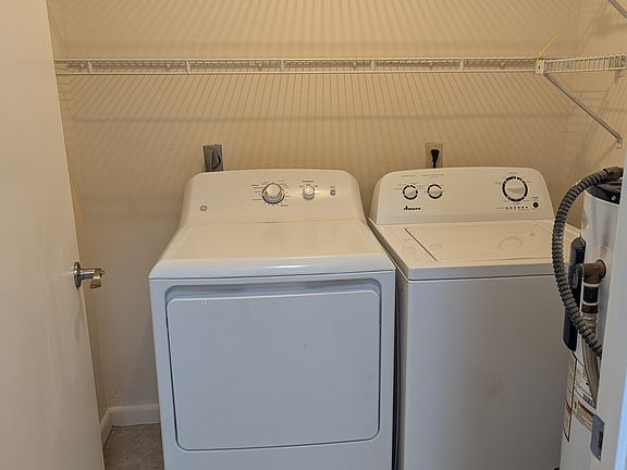 Washer and dryer included in unit.