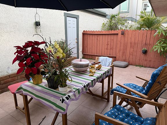 Tiled patio