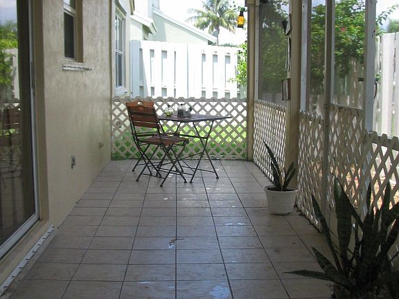 covered tiled porch