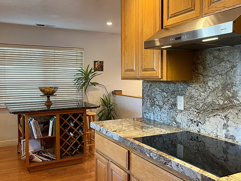 Induction stove top with range hood