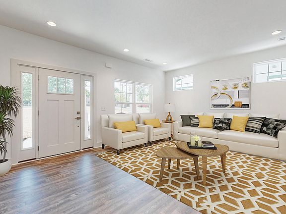 Living room- virtually staged