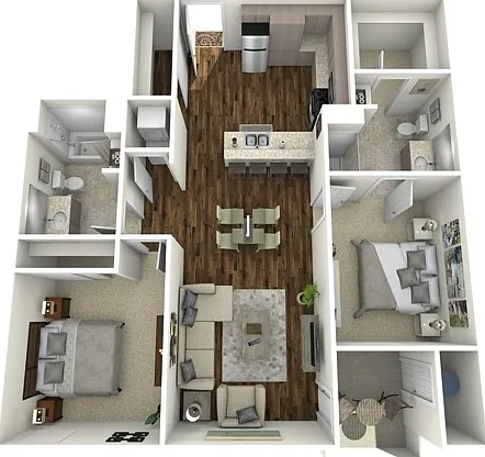 Two bedroom, two bath, 951 square foot apartment home Two bedroom, two bath, 951 square foot apartment home