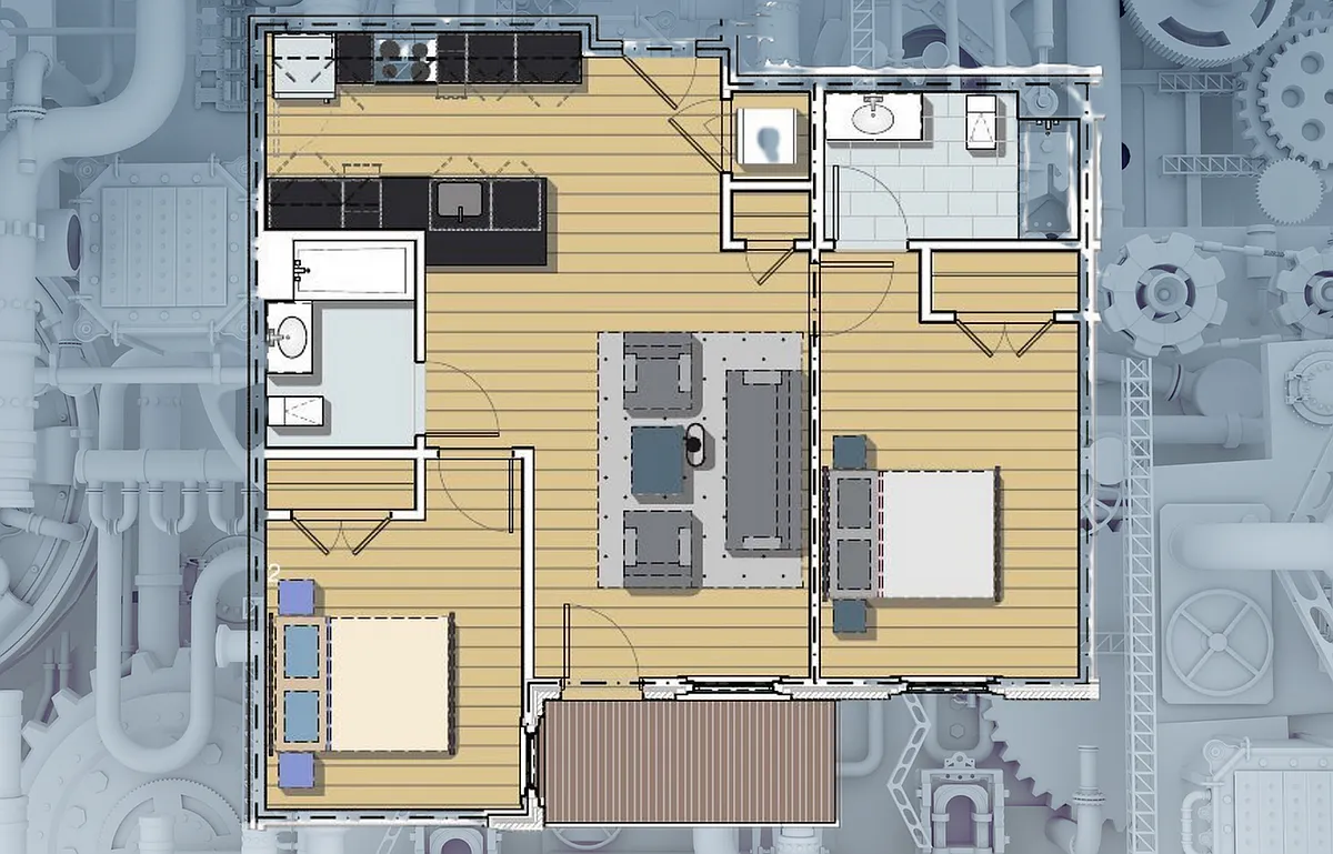 Floor plan 2X2