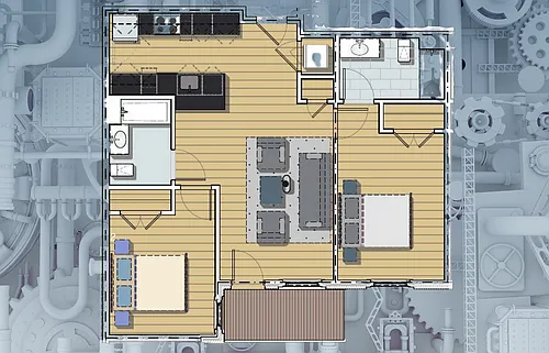 Floor plan 2X2