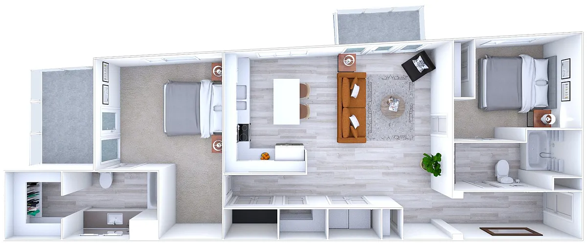 Floor plan The Tranquil 2x2