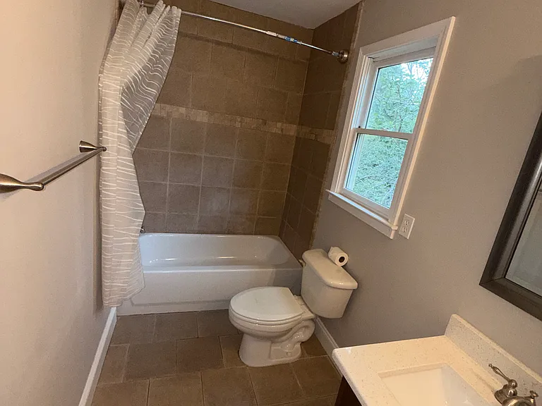Jack and Jill upstairs hallway shared bathroom