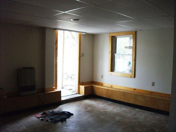 Basement exit near river