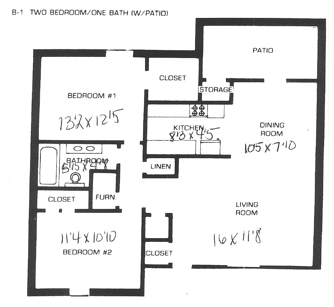Floor plan Two Bedroom-