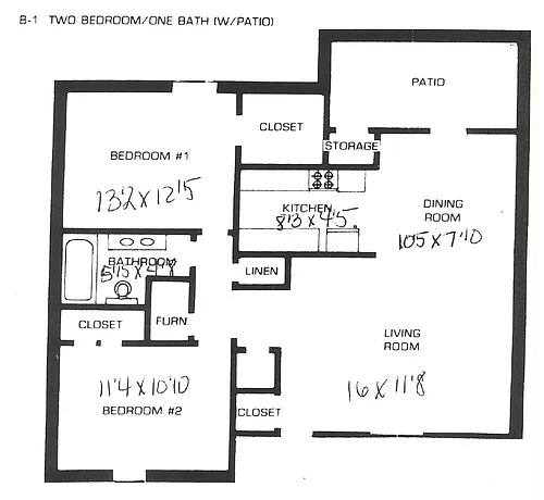 Floor plan Two Bedroom-