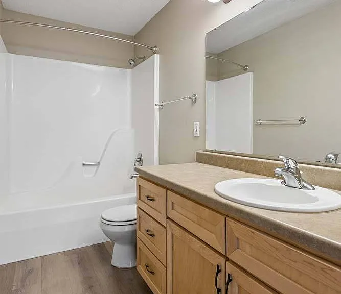 Warm wood finishes and bright, airy design bring a calm and comfortable feel to your everyday routine.
