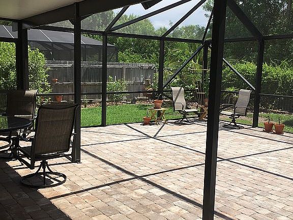 Cover lanai with paver deck