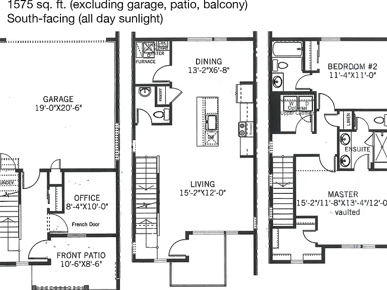 Floor plan - Right wall is shared, over 1 ft. thick, includes sound proofing and 1" solid steel slab