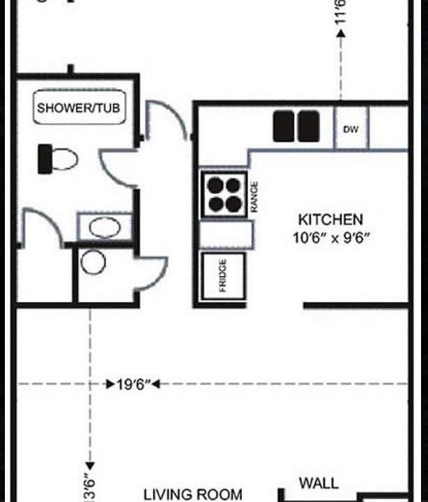 Floor plan. Our layout is flipped