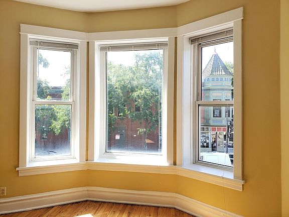 Bay windows in living room