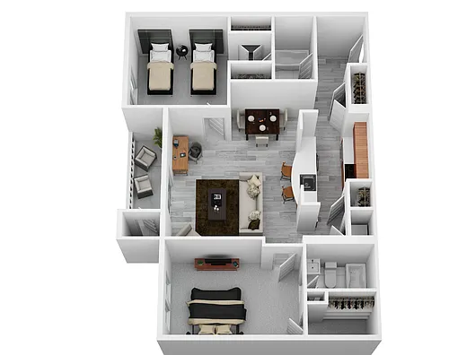 Floor plan 2 Bedroom Deluxe