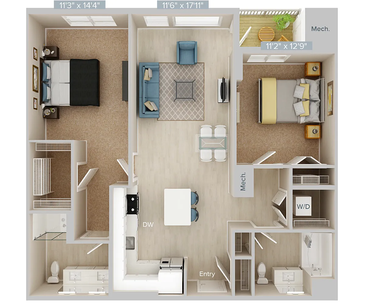 Floor plan B2U-1135-1117