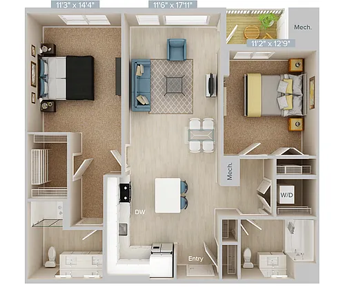 Floor plan B2U-1135-1117