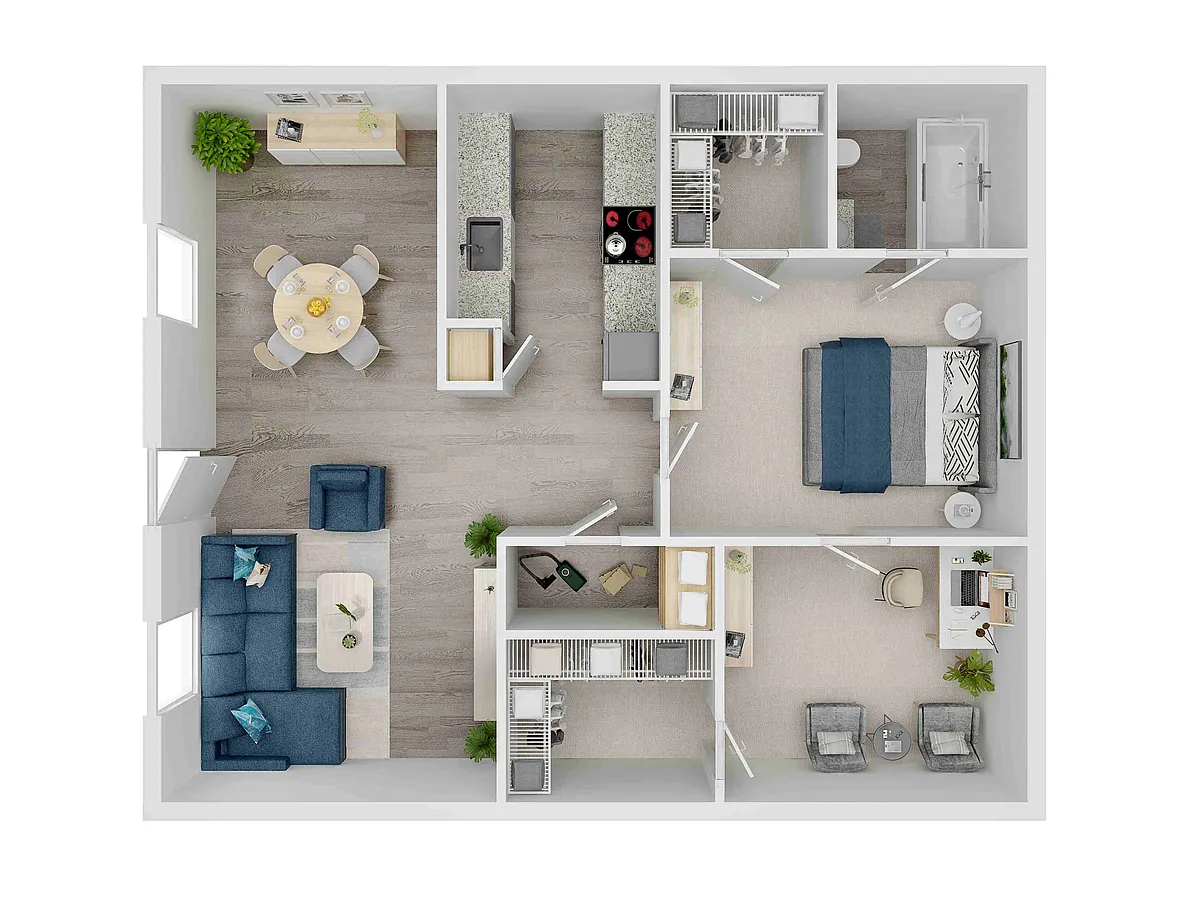 Floor plan 2X2-A