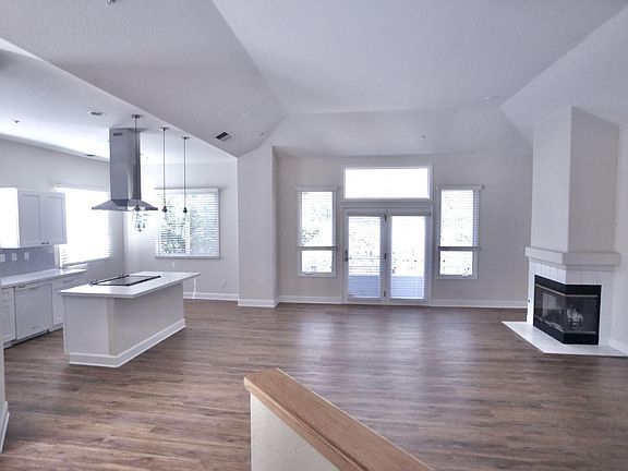 Living room with fireplace.