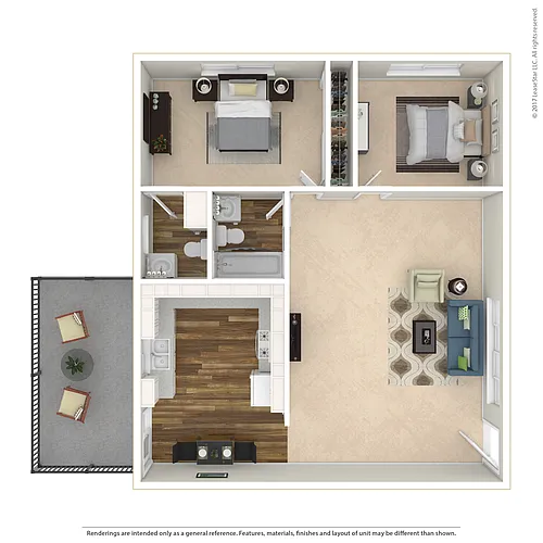 Floor plan 2x2 Deluxe