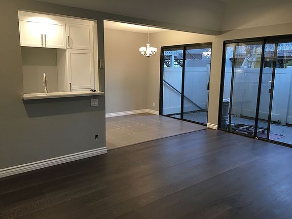 Hardwood and porcelain tile