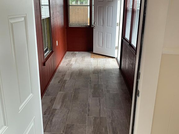 View of porch from kitchen entry door