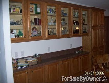cupboards and cabinets in dining room