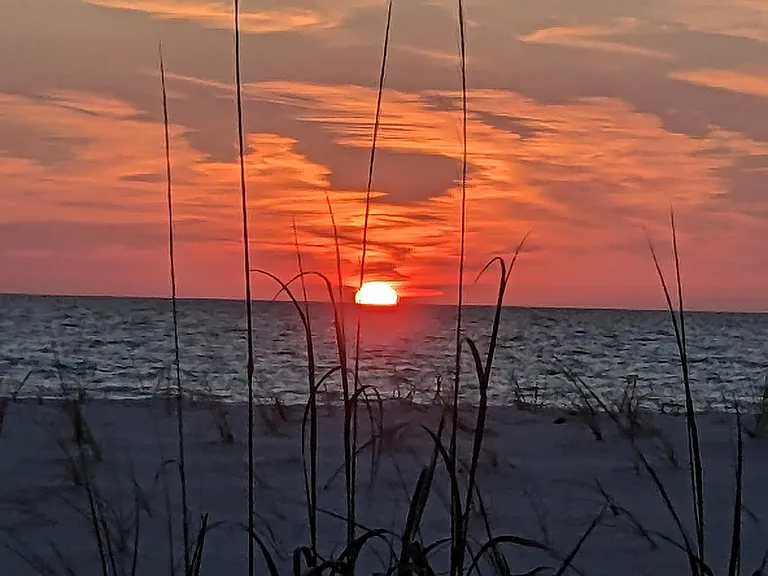 sunset view from deck