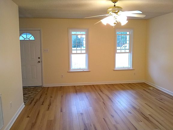 Living room with brand new luxury vinyl floor