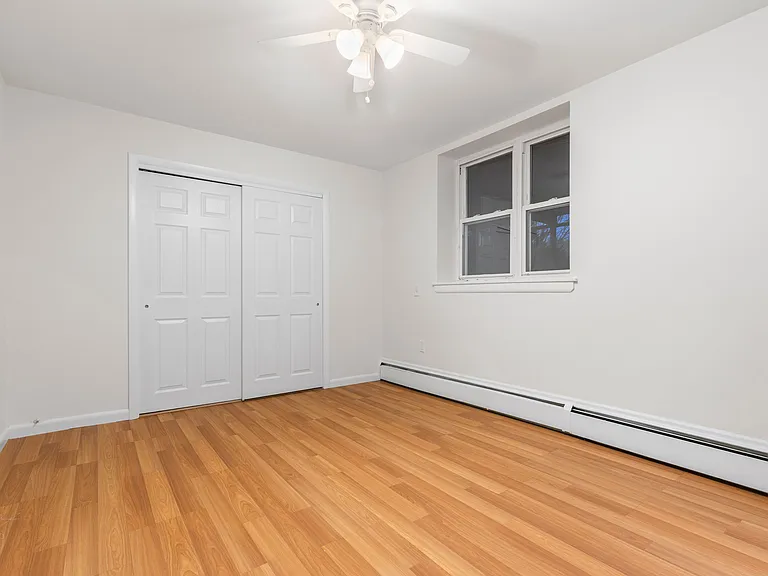 Bedroom with large closet space