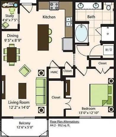 A4.1 | 1x1 | 941 sq ft A4.1 | 1x1 | 941 sq ft