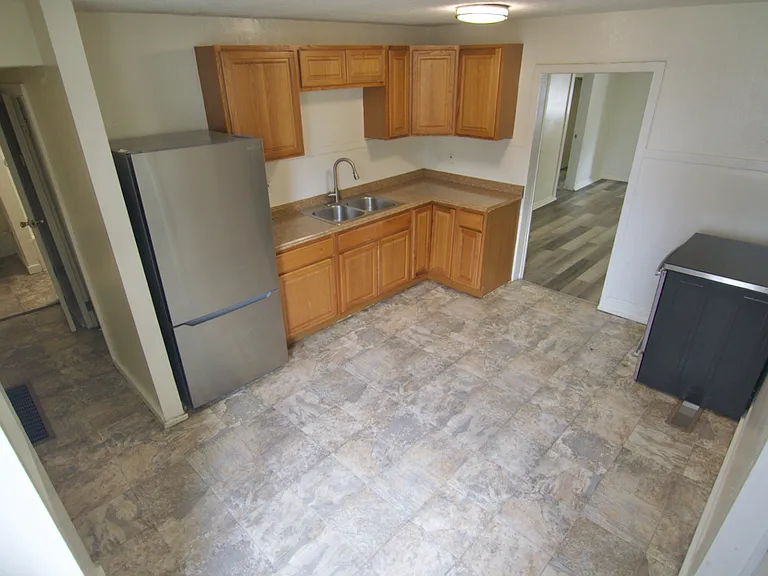 Hall way to the bathroom and entrance to the living room