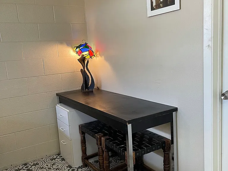 Desk in first bedroom