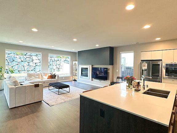 Living Room with Kitchen Island