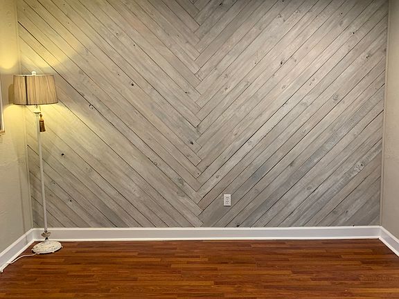 Dining room wood accent wall