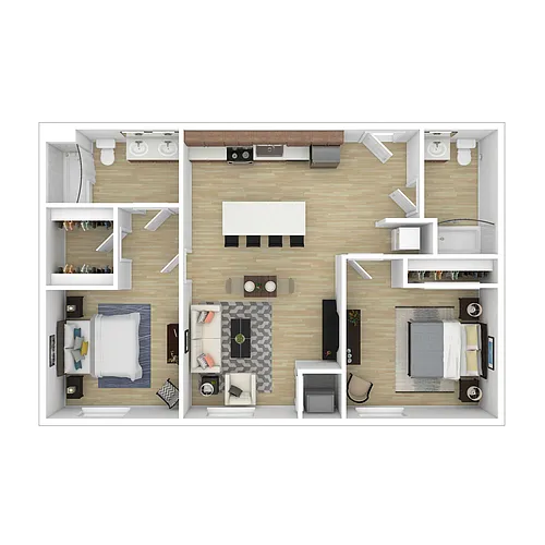 Floor plan 2BR-B