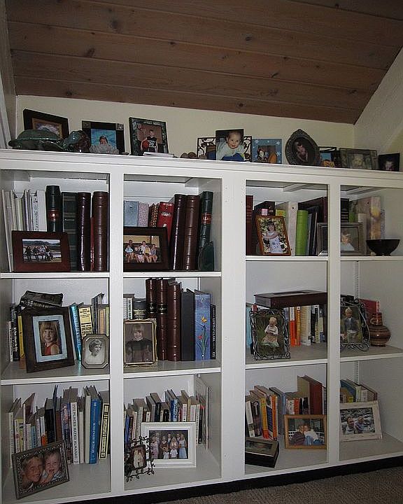 Built-in bookshelves