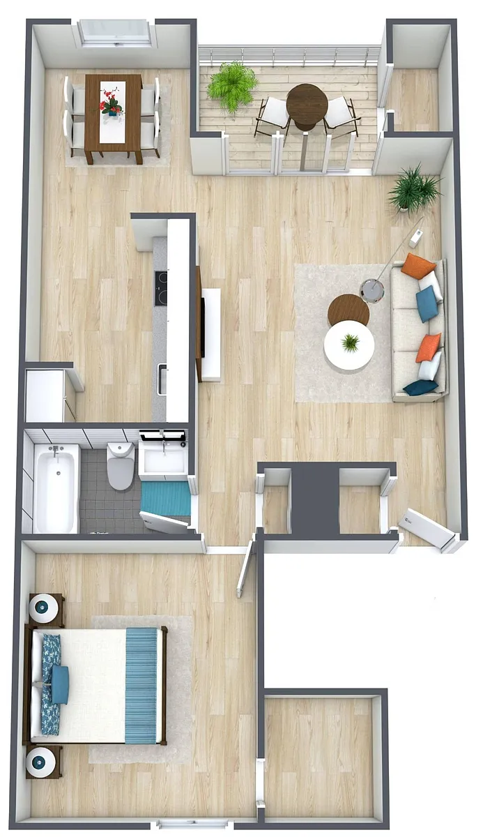 Floor plan 1BR - 1BTH Classic