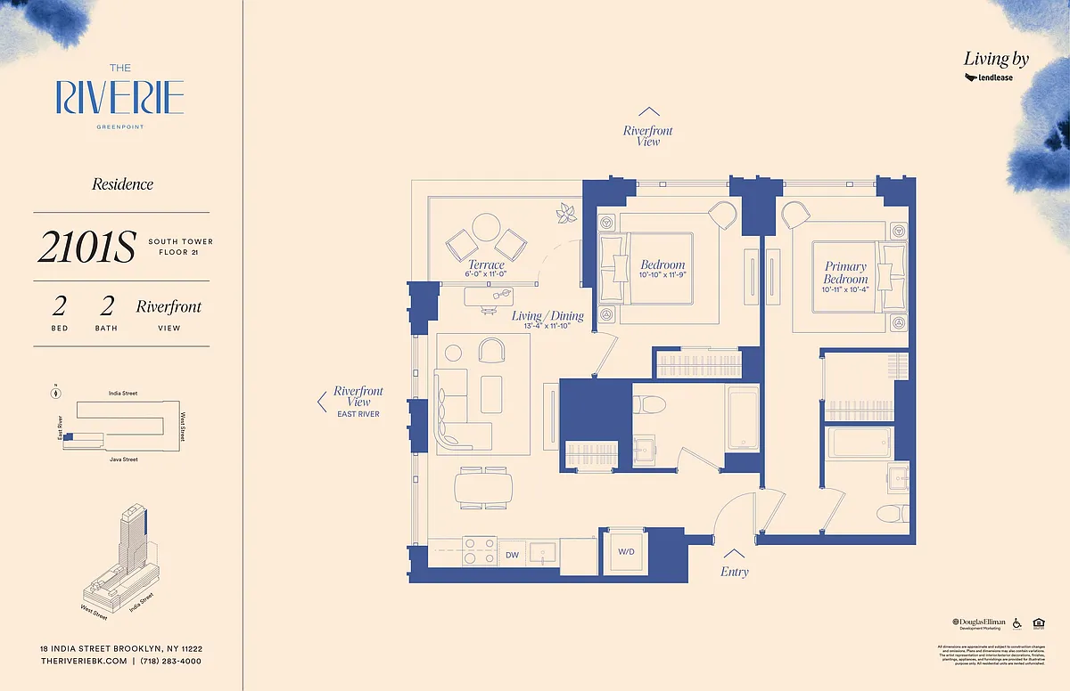 Floor plan 2 Bedrooms 2101S
