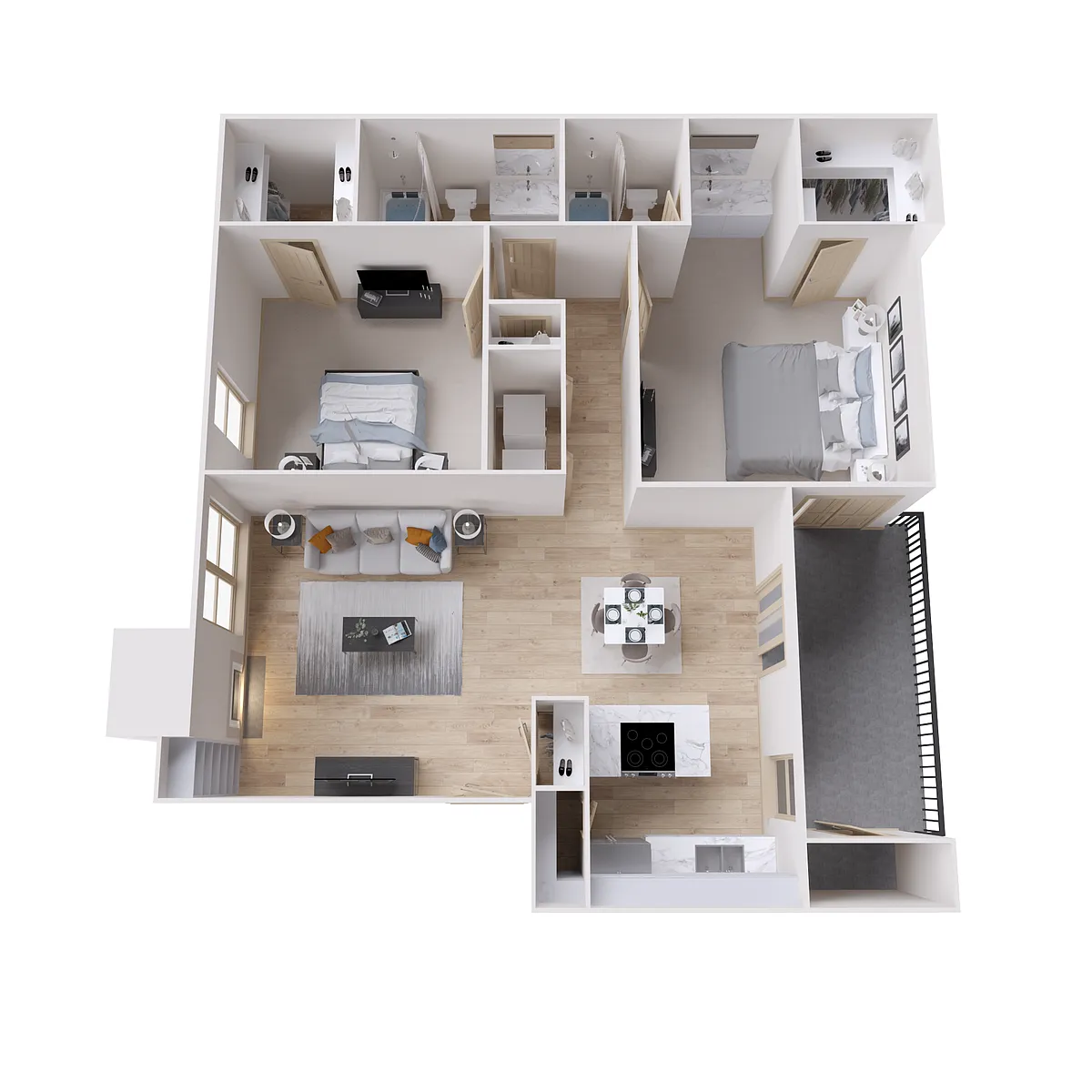 Floor plan B3 Renovated