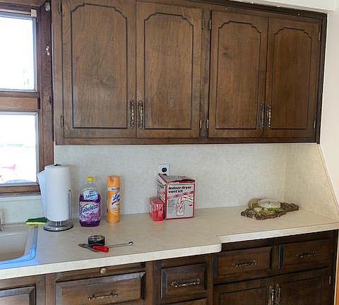 Plenty of cabinet space in the kitchen.