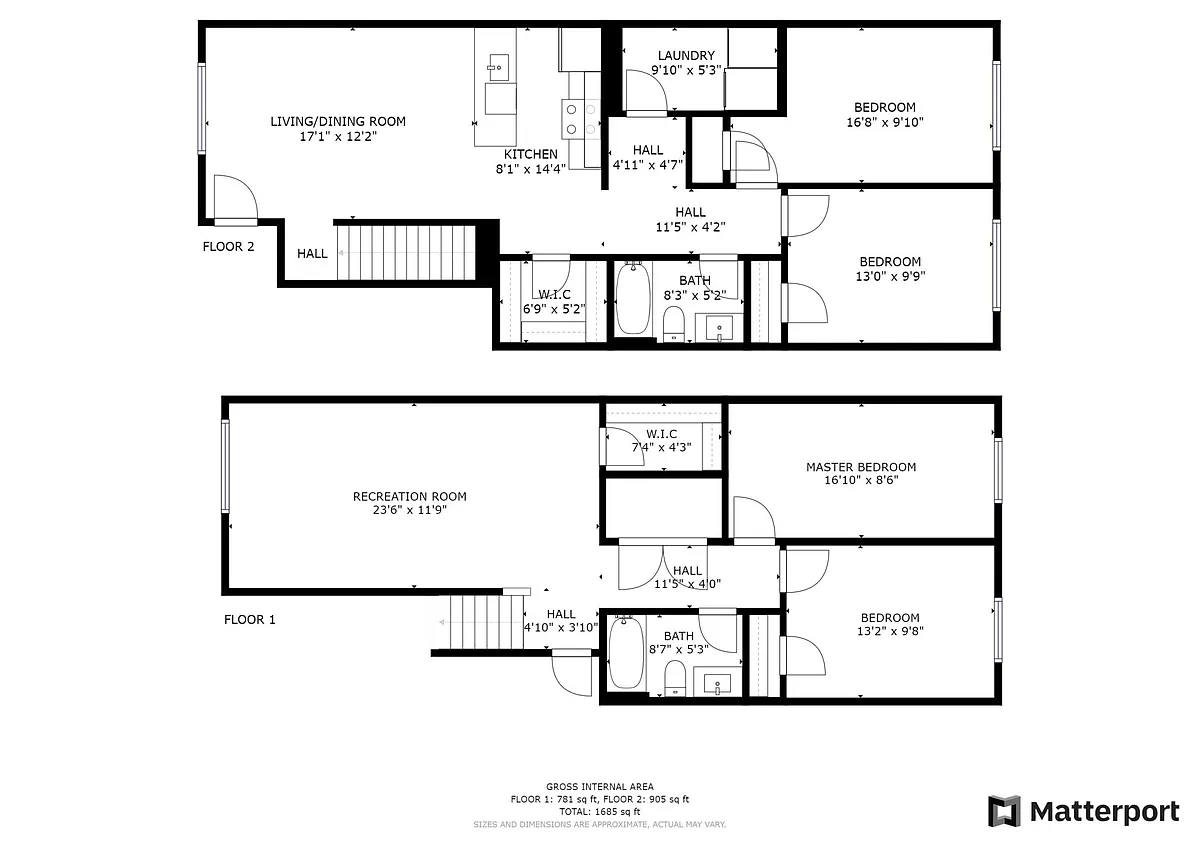 Floor plan N Sydenham St 4 Beds
