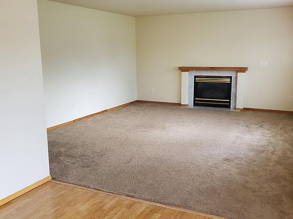 Large family room with gas fireplace