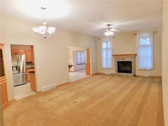 Open Dining, Living Room Area, gas fireplace