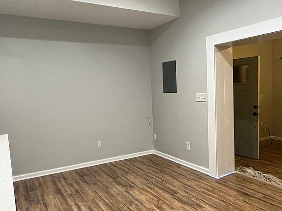 The large kitchen easily fits a dining space